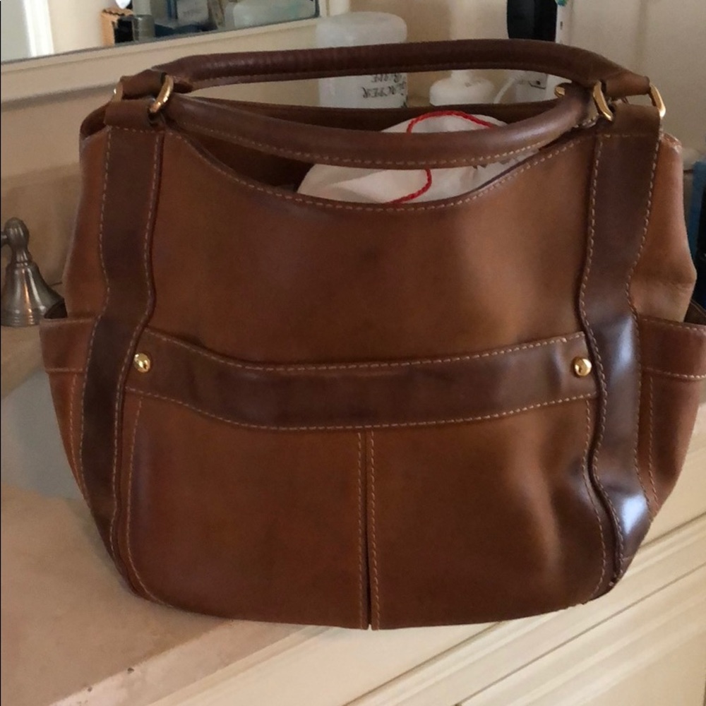 JCrew Saddle Leather Tote